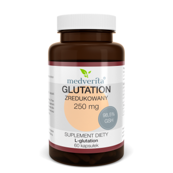 Glutation zredukowany 250mg Medverita 60 kapsułek