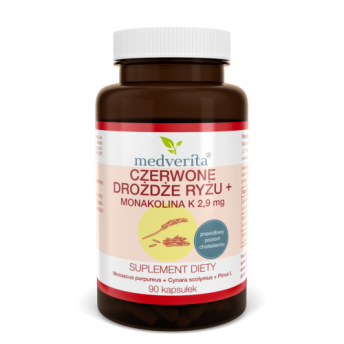 Czerwone drożdże ryżu+ (monakolina K ) Medverita 90 kapsułek
