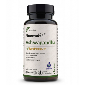 Ashwagandha + BioPerine 90 kapsułek Pharmovit