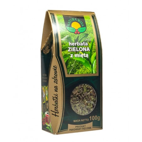 Herbata zielona z miętą 100g Natura Wita