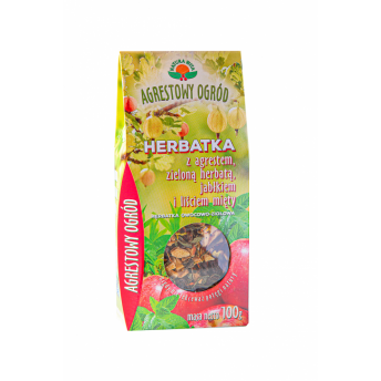 Herbatka z agrestem, zieloną herbatą, jabłkiem i liściem mięty 100g Natura Wita