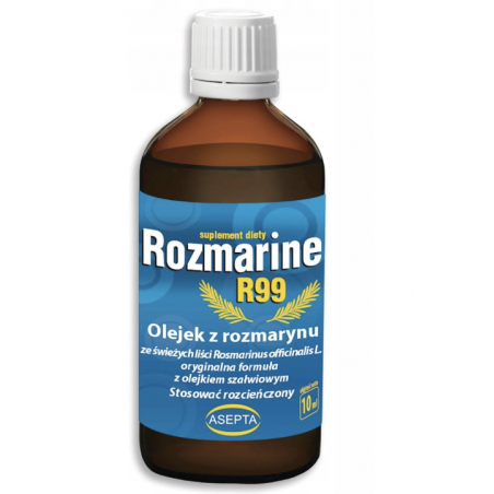 Rozmarine R99 (Olejek z rozmarynu i olejek szałwiowy) 30ml Asepta