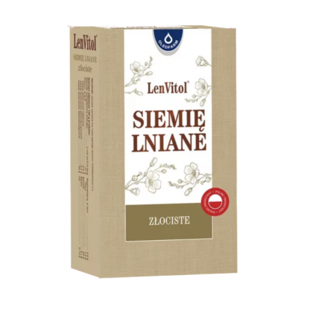 LenVitol siemię lniane złociste 250g Oleofarm