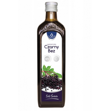 Czarny bez z witaminą C sok 490ml OLEOFARM