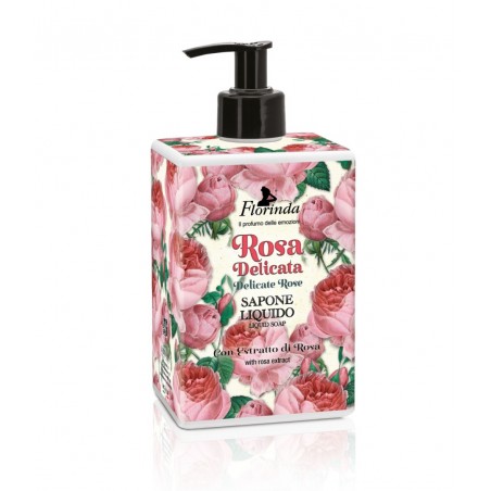 Naturalne Mydło w Płynie Delikatna Róża (Rosa Delicata) 500ml Florinda