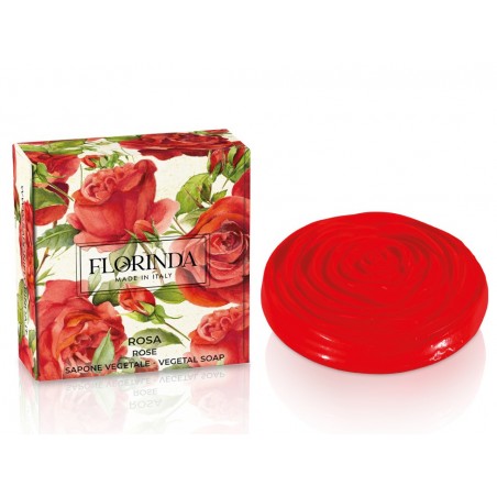 Mydło Roślinne Czerwona Róża 90g Florinda