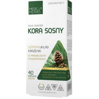 Kora sosny (wyciąg z kory Pinus pinaster) 40kapsułek Medica Herbs
