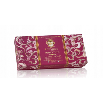Zestaw Mydeł Drzewo Różane i Osmantus 3 x 125g Saponificio Artigianale Fiorentino