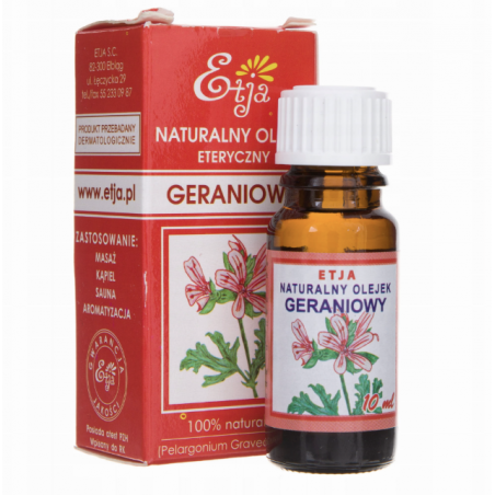 Naturalny olejek eteryczny GERANIOWY 10ml ETJA