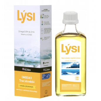 Tran Islandzki Cytrynowy 240 ml LYSI