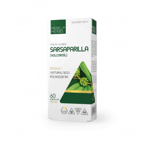 Sarsaparilla (Kolcorośl) 60kapsułek Medica Herbs