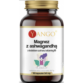 Magnez, ashwagandha, szafran,B6 90sztuk Yango