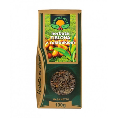 Herbata zielona z owocem rokitnika 100g Natura Wita