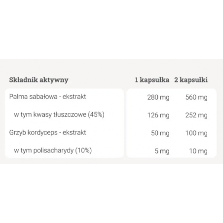 Palma Sabałowa z kordycepsem 100szt YANGO - 1