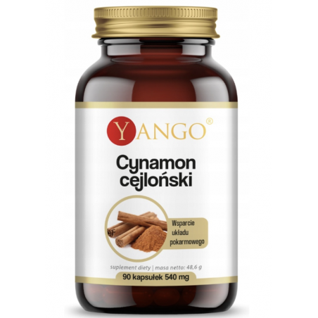 Cynamon cejloński - ekstrakt 10:1 450mg 90 kapsułek Yango
