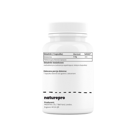 Melatonina 3mg 100 kapsułek NaturePRO - 1