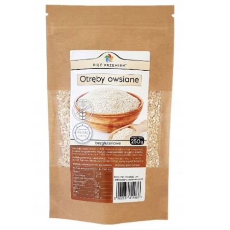 Otręby owsiane bezglutenowe 250 g Pięć Przemian
