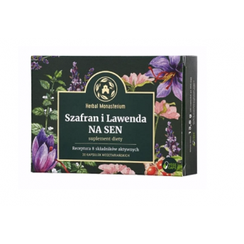 SZAFRAN I LAWENDA na sen 30 kapsułek HERBAL MONASTERIUM