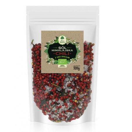 Sól himalajska chilli z EKO ziołami 320g Dary Natury
