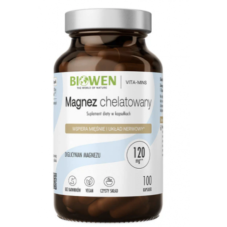 Magnez chelatowany 100 kapsułek Biowen