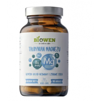 Taurynian magnezu 100 kapsułek Biowen