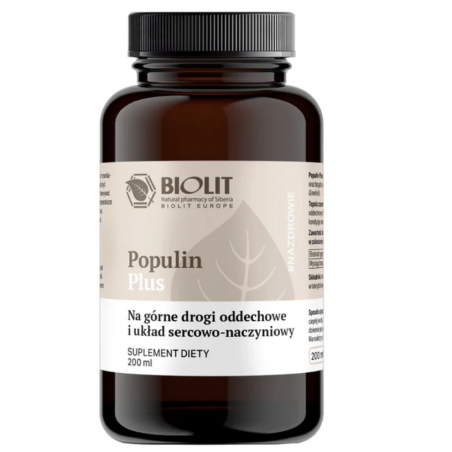 Populin plus (górne drogi oddechowe i układ sercowo-naczyniowy) 200ml Biolit