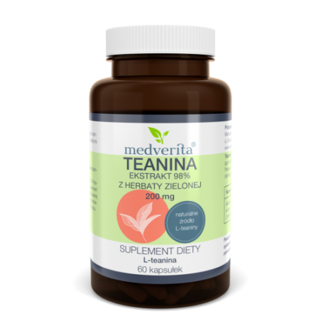 Teanina 200mg 60 kapsułek Medverita