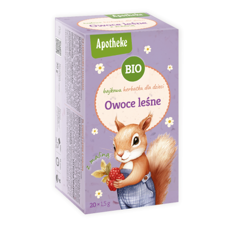 Herbatka dla dzieci owoce leśne z maliną 20 × 1,5g (od 9. miesiąca) Apotheke
