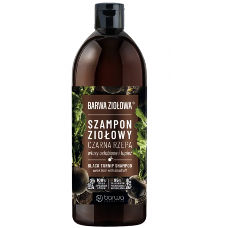 Szampon ziołowy czarna rzepa 480ml BARWA