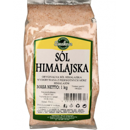 Sól himalajska drobnoziarnista 1kg SMAKOSZ