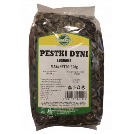 Pestki dyni łuskane 500g SMAKOSZ