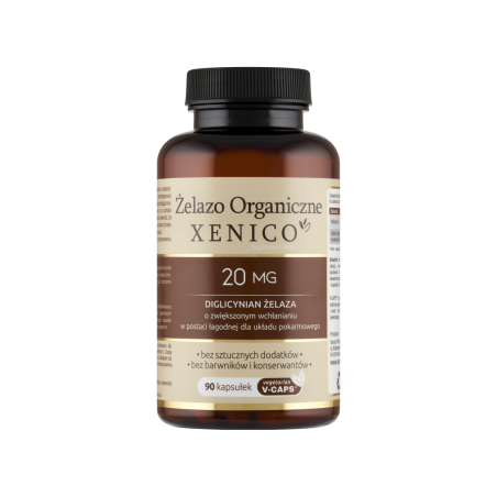 Żelazo organiczne (diglicynian żelaza) 90 kapsułek Xenico