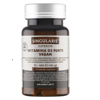 Witamina D3 forte vegan 120 sztuk Singularis