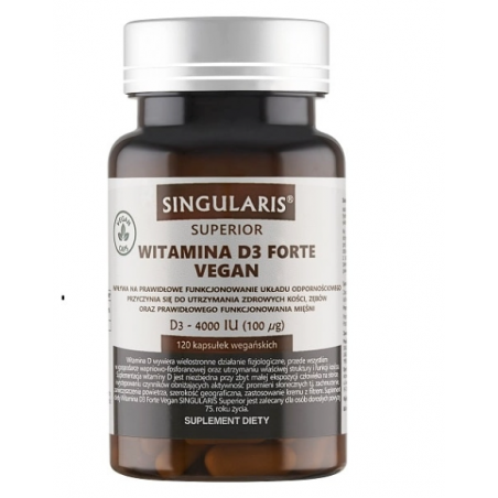 Witamina D3 forte vegan 120 sztuk Singularis