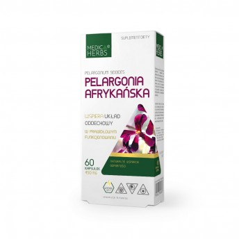 Pelargonia afrykańska 60kapsułek Medica Herbs