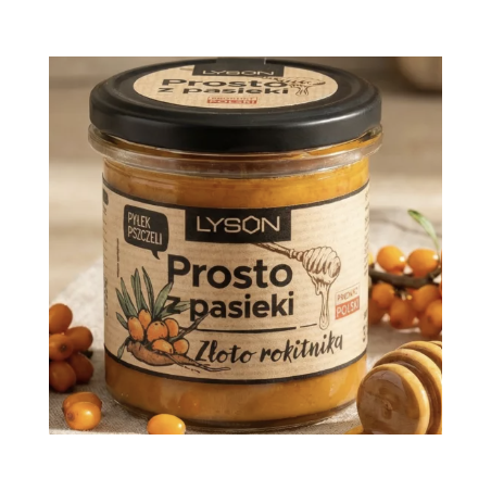 Prosto z pasieki Złoto Rokitnika 370g Łysoń