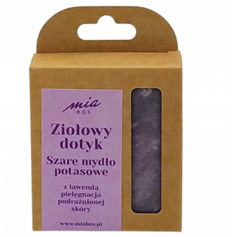 Szare mydło potasowe z lawendą 125g Miabox