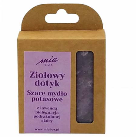 Szare mydło potasowe z lawendą 125g Miabox