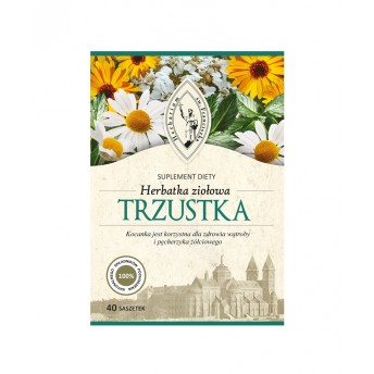 Herbatka ziołowa TRZUSTKA w saszetkach 40 sztuk Herbarium św. Franciszka
