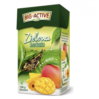 Herbata zielona liściasta z mango 100g Big-Activ