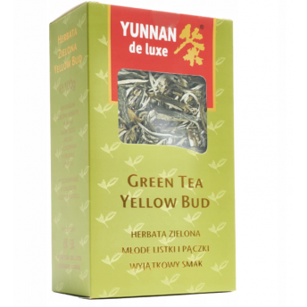 YUNNAN de luxe GREEN TEA yellow bud HERBATA ZIELONA chińska LIŚCIASTA 100g