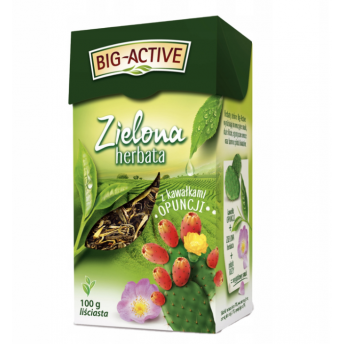 Herbata zielona z kawałkami opuncji 100g Big-Active