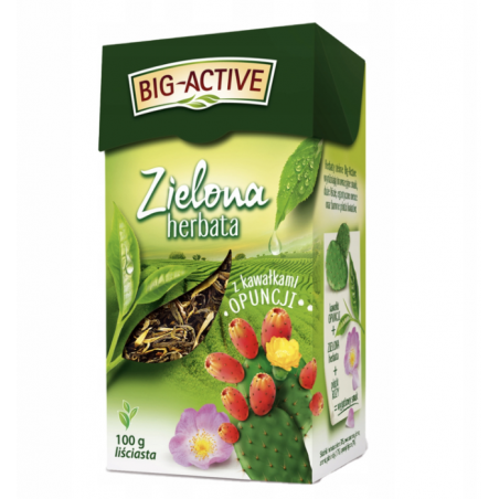 Herbata zielona z kawałkami opuncji 100g Big-Active
