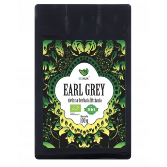 BIO Herbata EARL GREY zielona liściasta 100g Ecoblik