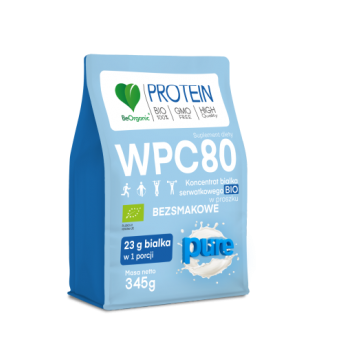 Białko serwatkowe WPC 80 Pure BIO BeOrganic 345g
