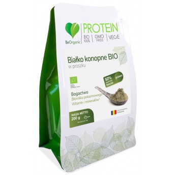 Białko konopne bio BeOrganic 200g