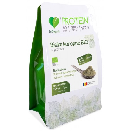 Białko konopne bio BeOrganic 200g