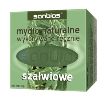 Szałwiowe mydło naturalne z szałwią i pokrzywą 100g SANBIOS