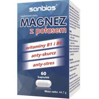 Magnez z potasem 60 sztuk SANBIOS