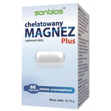 Magnez chelatowany plus 60 sztuk SANBIOS